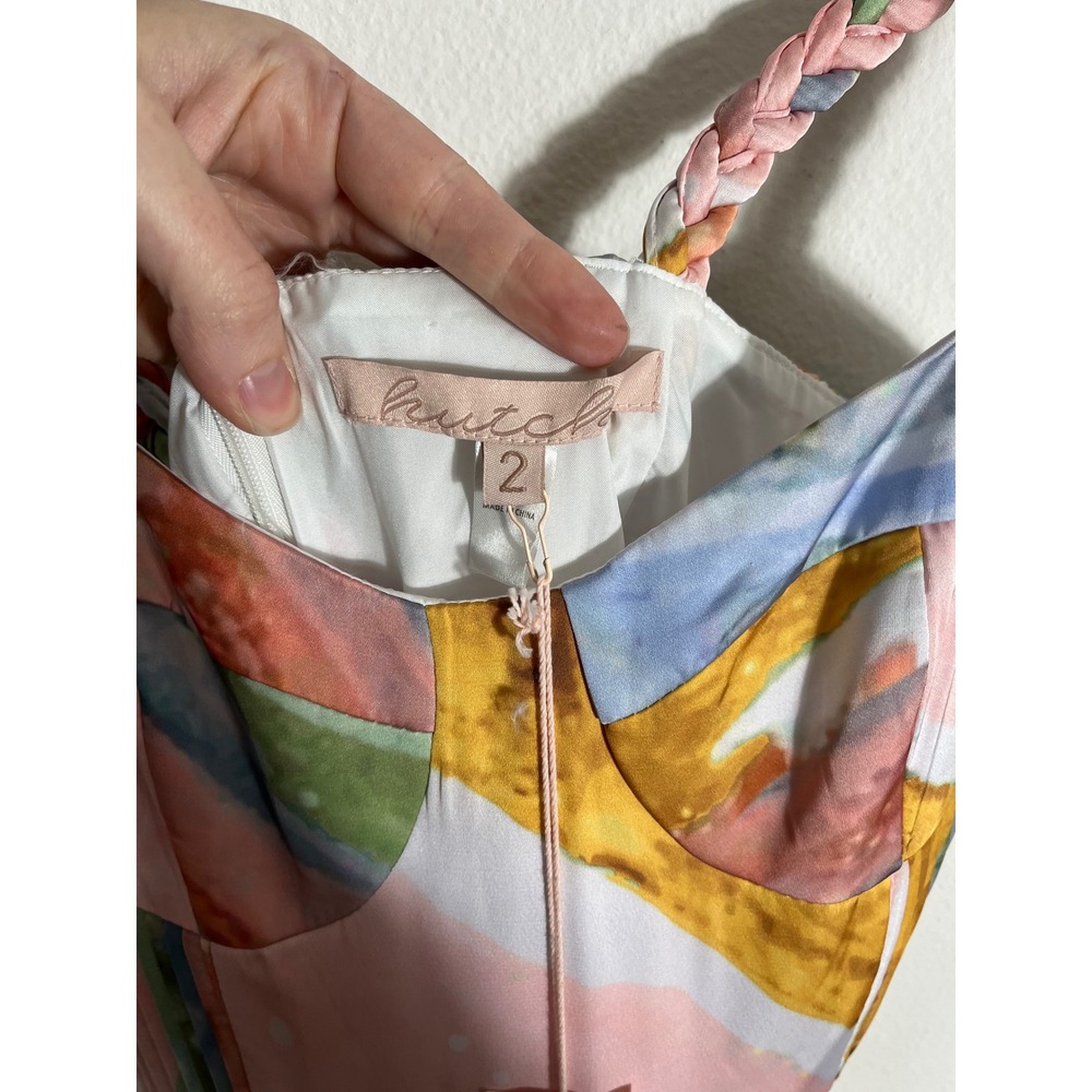 HUTCH x ANTHROPOLOGIE Shyla Gown Maxi Dress in Pastel Brushstroke - Picture 9 of 11
